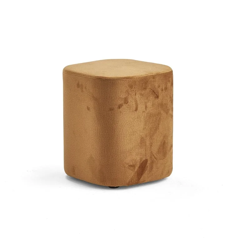 Stool COMFY, velvet fabric, gold