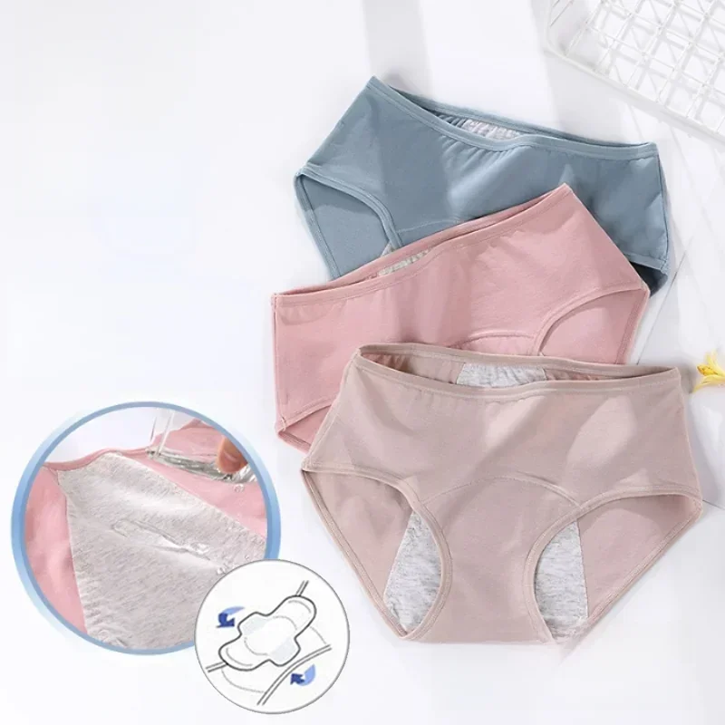 AliExpress - 3 pièces/ensemble slips menstruels pour femmes grand débit post-partum absorption d'eau slips étanches slips menstruels en pur coton pour