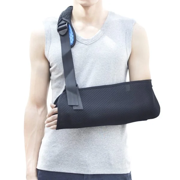 Justerbar Arm Sling Åndbar Letvægts Støtte Skinne Immobilisering til Brækket Arm Skulder Håndled Albue