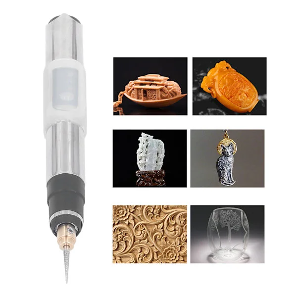 Electric Engraving Pen for Glass, Stone, Metal, Plastic, Wood, Resin, Mini Cordless Rotary Tool Kit with Intelligent Shutdown Protection and 