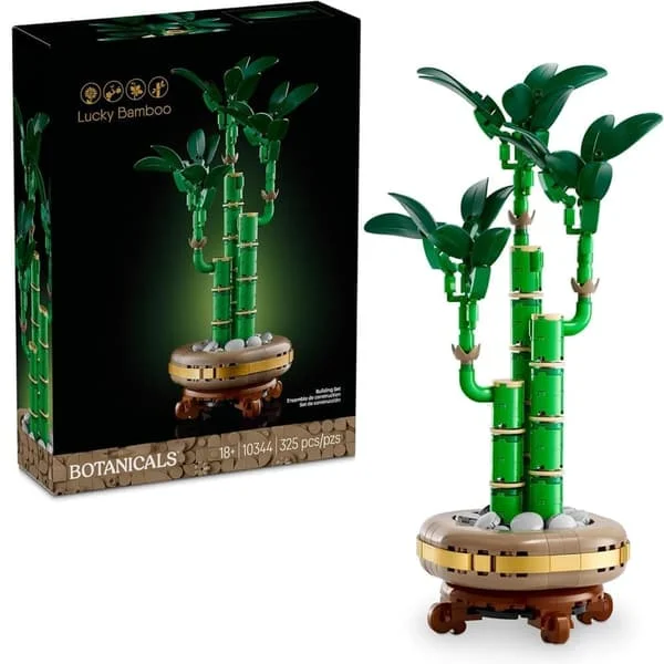 Botanicals Lucky Bamboo Building Kit – Artificial Plant for Indoor Decoration, Gift for Adults-FF-