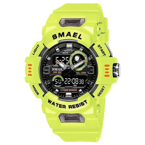 Smael Sportsklokker Digital Klokke Led 50m Vanntett Militær Armbåndsur Herreklokker 8063 Herreklokker Stoppeklokker Vekkerklokke