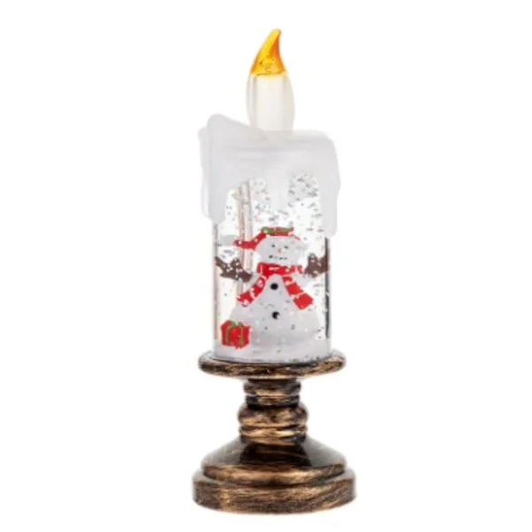 Glittrande jul-snöglob-ljus batteridriven LED flamlös ljus glitterlampa juldekoration nattlampa R251031