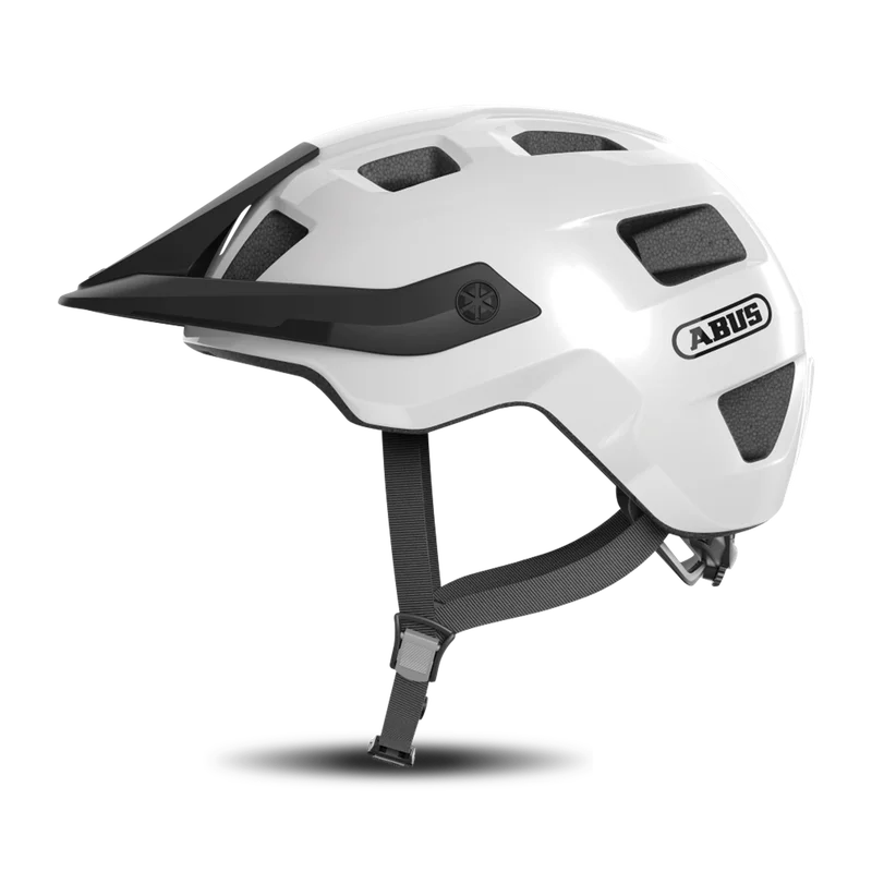 Kask MTB MTB Błyszczący Złamany Biały S