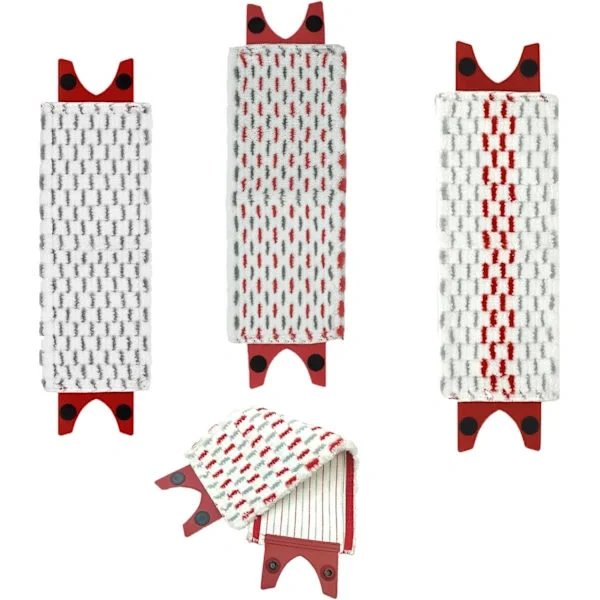 3 platta mopphuvuden för Vileda 1-2 Spray Mop, fiberdynor, för effektiv, djuprengöring, maskintvättbara