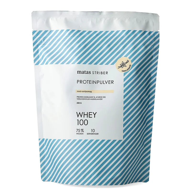 Matas Striber Whey 100 Proteinpulver Vanilje/ 300 g, Sport & Velvære, Protein & Energi, Proteinpulver
