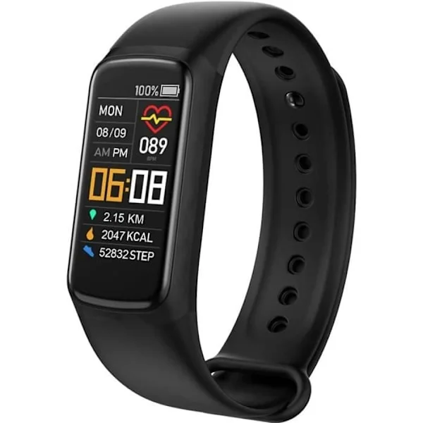 Smart Fitnessarmbånd, Smartwatch, Smartwatch til kvinder, Smartwatch til mænd, Med puls- og søvnmåler, C[DB]
