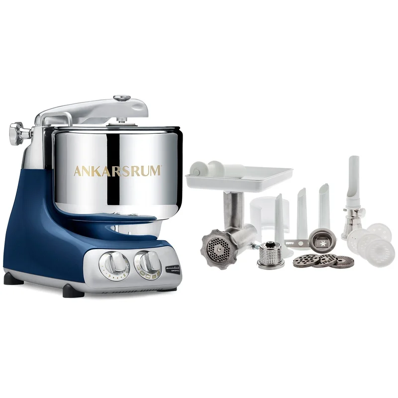 Ankarsrum AKM 6230 köksmaskin + komplett köttkvarn, Ocean blue | Köksmaskiner > Köksassistenter | Bagaren och Kocken