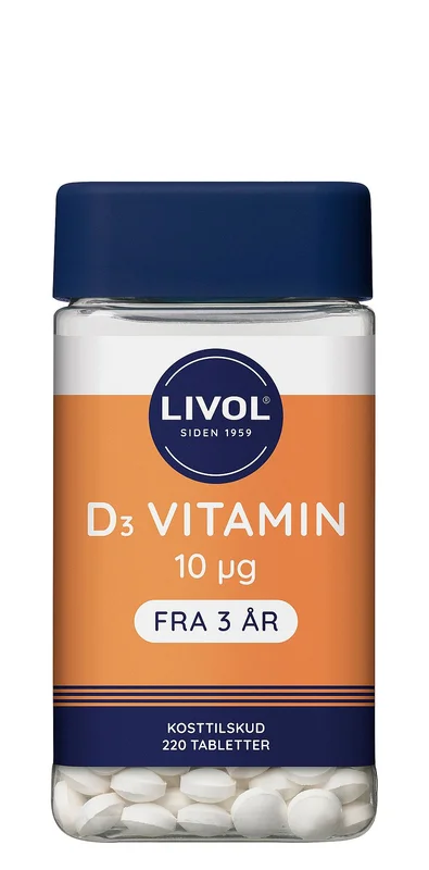 Livol D-vitamin 220 stk, Helse & Madvarer, Vitaminer, D-vitamin