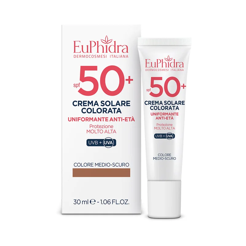 Euphidra Crema Solare Colorata SPF50+ 30ml - Solare viso alta prot.