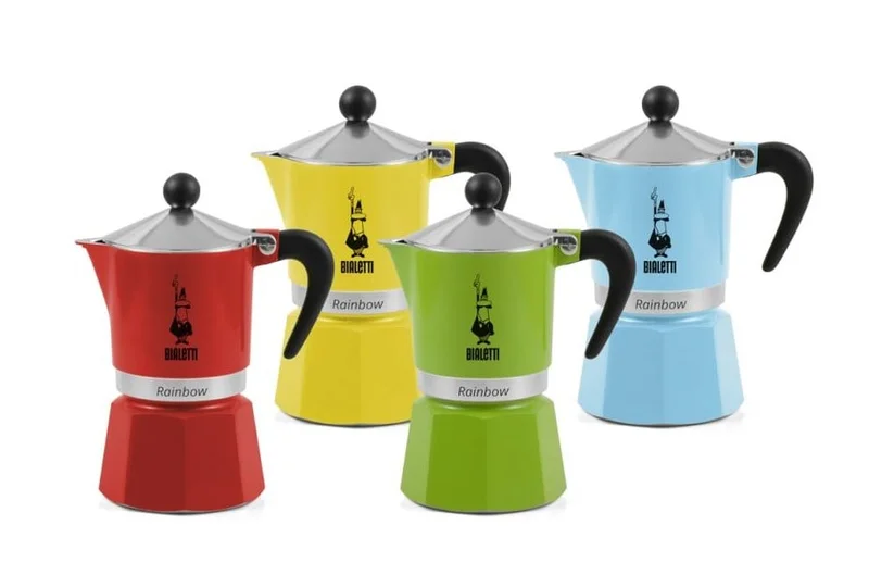 Bialetti Rainbow espressokanne, 3 kopper, gul