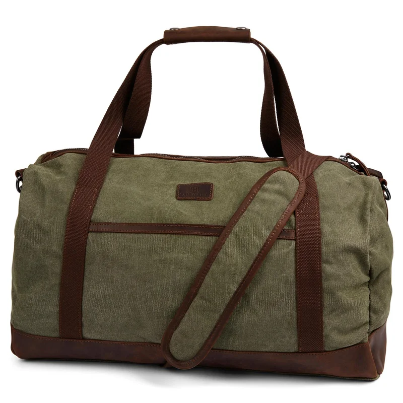 Bolsa de viaje verde y marrón Shem para hombres - Bolsas de viaje