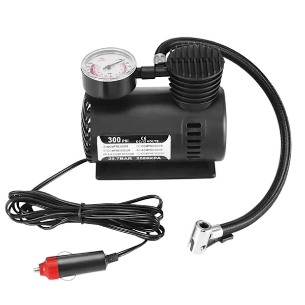 300PSI 12V Mini Luftkompressor Bil Elektrisk Däckluftpump Mini Luftkompressor