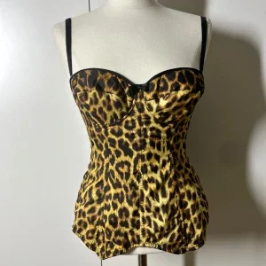 Korsettop korsett topp leopard