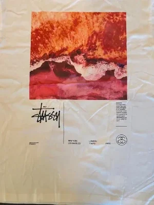 Vit stussy t-shirt