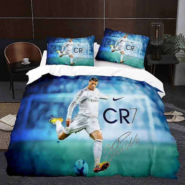 Sengesæt til dyne 3D Ronaldo, g, 140x200 cm