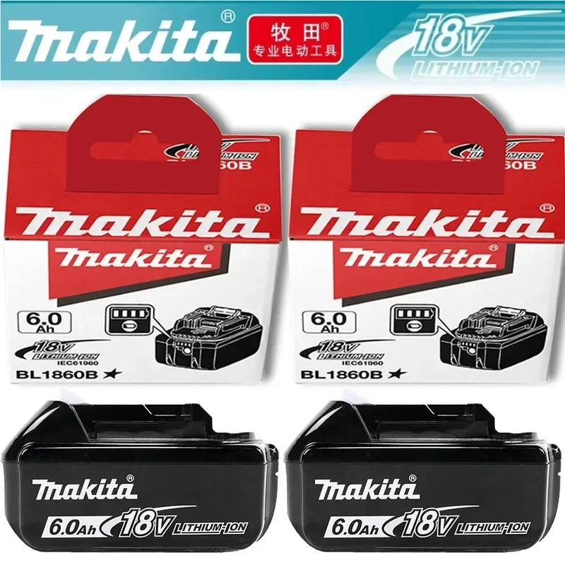 AliExpress - 100% Original 18V 6,0Ah Makita Akku, Wiederaufladbarer Akku, Ersatz für Makita BL1830BL1840BL1850BL1860B, Elektrowerkzeug-Akku