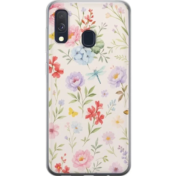 Kompatibelt Mobilskal till Samsung Galaxy A40 Blommor