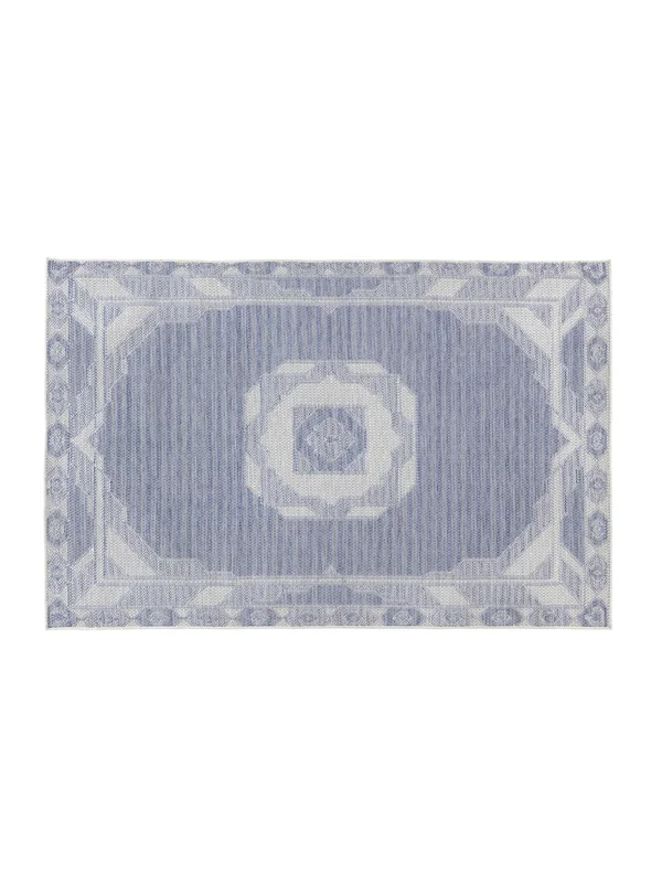 Polipropileno Felpudo Safi Doormat Azul/Blanco Lavable