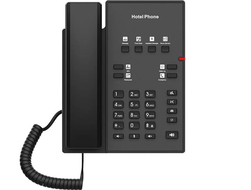 Fanvil H1-2 Wire svart IP-telefon for hotell