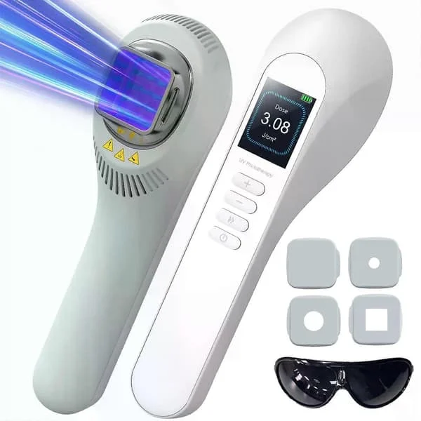 KTS UVB Ljusterapi Lampa Enhet för Vitiligo Behandling 308NM UV Smalband Ultraviolett Ljusterapi Psoriasis Fläckar Eksem