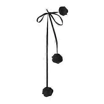 Rose Collarbone Necklace Three Rose Flower Collar Chain Punk Choker Chain Necklace Costume Party Prom Vampire Choker Women (Black)