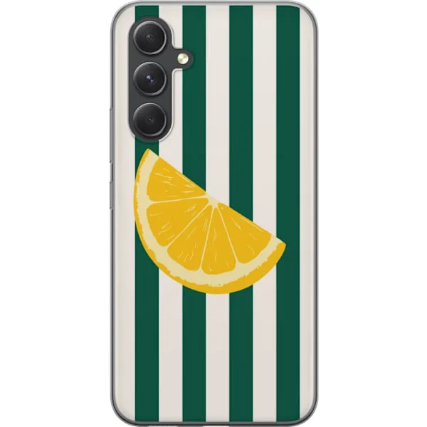Kompatibelt Mobildeksel til Samsung Galaxy S24 FE Sitrontrykk gul sitrus frukt sommerkjøkken mønster retro design tapet inspirasjon frisk stil