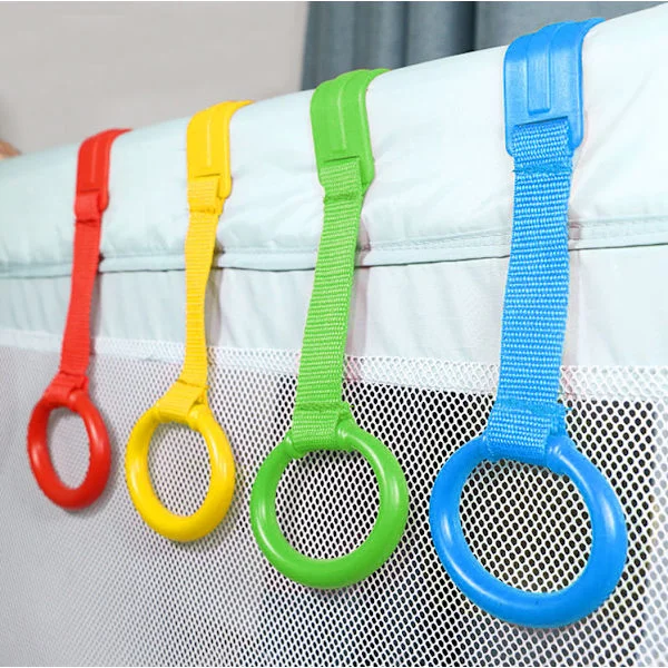 Baby Crib Rings Rings for Cot and Playpen Large Rings for Balance Training Ideal for Helping Baby Get Out of the Cradle Random Colors