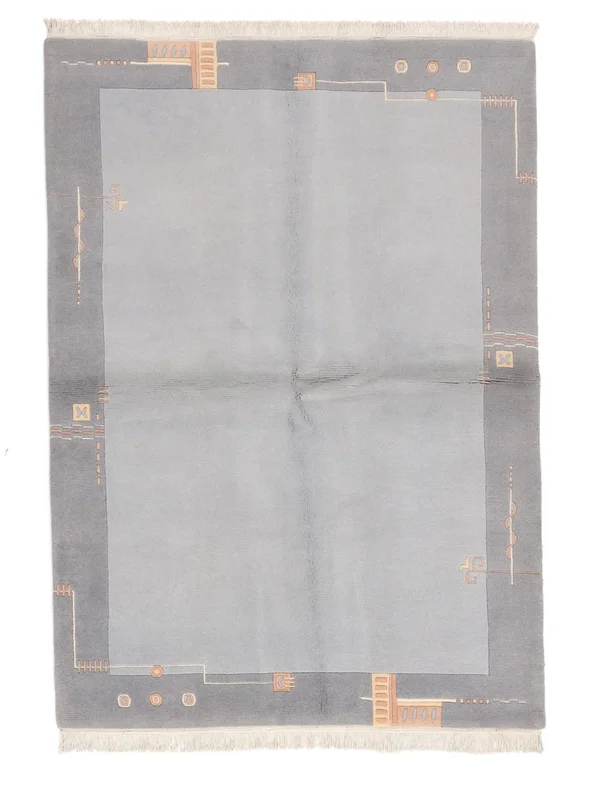 172X243 Alfombra Nepal Original Moderna Gris/Gris Oscuro (Lana, ) Carpetvista