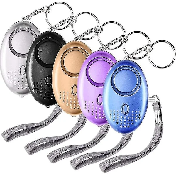 [LCS]5-pack 140db Personal Safety Alarm Keychain With LED Light, Personal Alarm