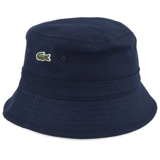 Lacoste - Blå bucket Hat - Casquette Navy Blue Bucket @ Hatstore