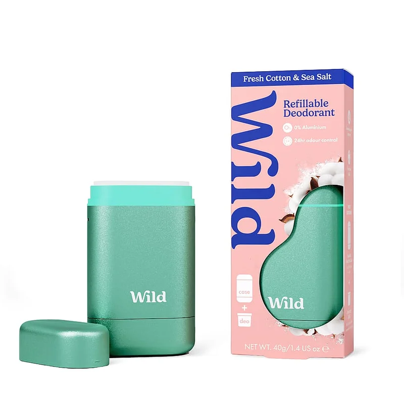 Spar 20% • Køb 2, Wild Deodorant Refillable Fresh Cotton Sea Salt, Mænd, Dufte, Deodorant