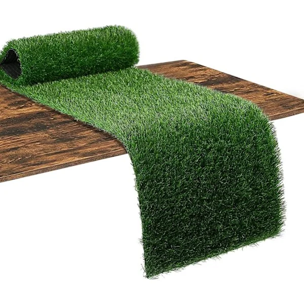 Grønn kunstgress løper, sport golf vår sommer festdekor - 12 x 36 tommer kort kunstgress håndverksbord midtpunkt bryllup