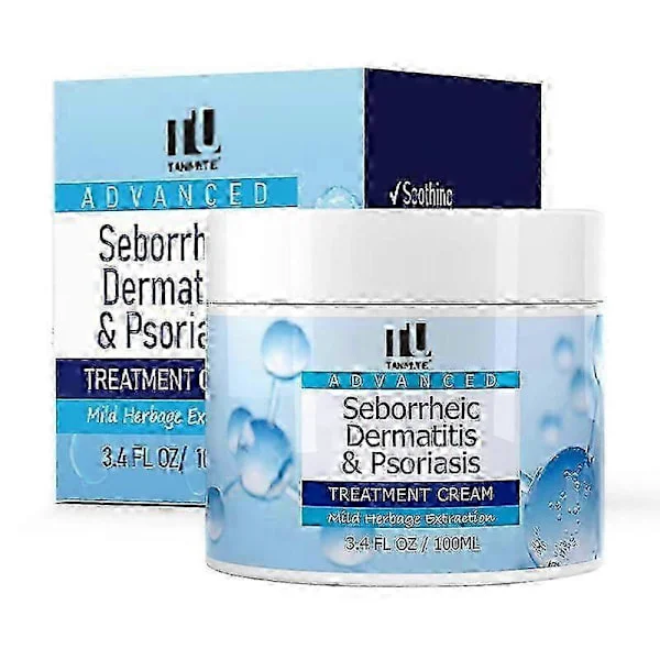 1-3X Seborrheic Dermatitis Creme, Hovedbundsbehandling mod Psoriasis & Folliculitis, Beroligende Tør Kløende Hovedbund Ny Ankomst