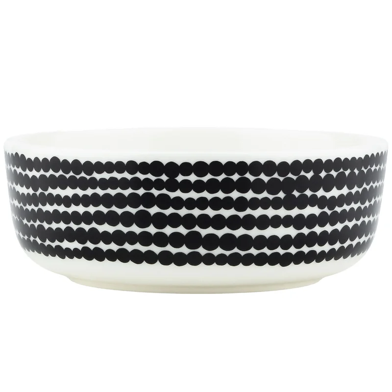 Marimekko Siirtolapuutarha kulho 4 dl, musta/valkoinen