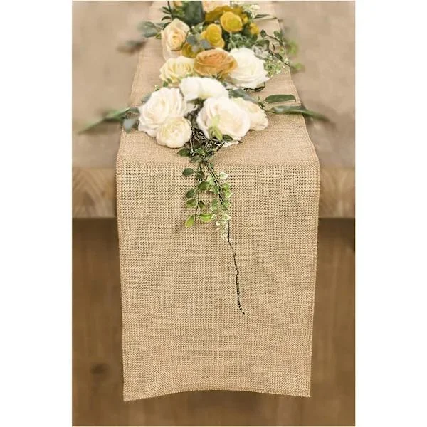 10Mx30cm Jute Fabric Table Runner, Jute Fabric Table Runner, Wedding Decoration, A