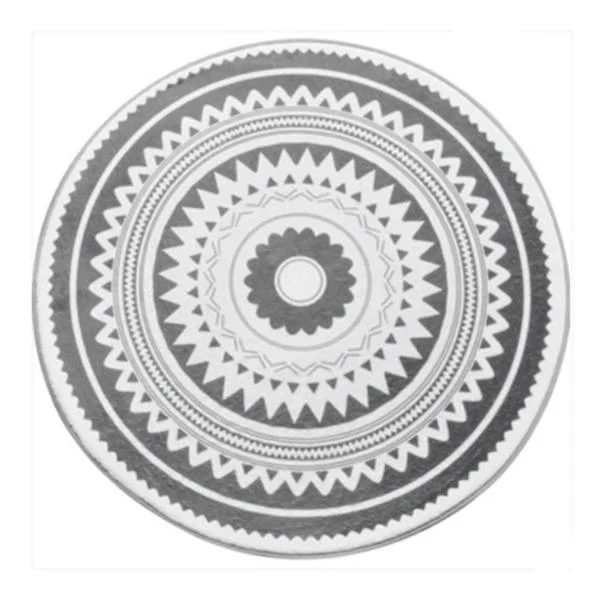 【YD】60x60cm Rund Baderomsmatte Sklisikker Myk Matte for Baderom Soverom Lekerom Stil A