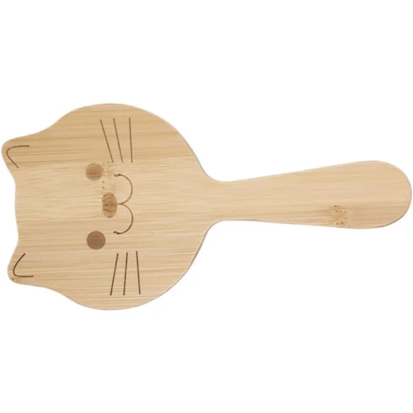 Hair Brush Paddle Brush for Women Gentle Scalp Brush Bamboo Hair Styling Comb Cat Design for Dry Hair