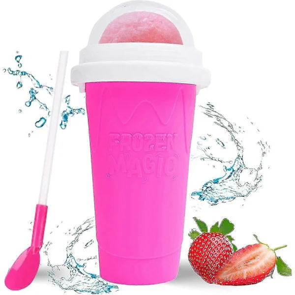 Slushie Cup Slushy Maker Iskopp Silikonkopp Nypkopp Sommarkylare Smoothies Kopp Dubbellagers Presskopp Slush Maker Kopp Smoothiekopp
