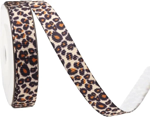 Leopard Print Ribbon Roll - Gift Wrapping - Decorative Ribbon - For DIY Wrapping (23m)
