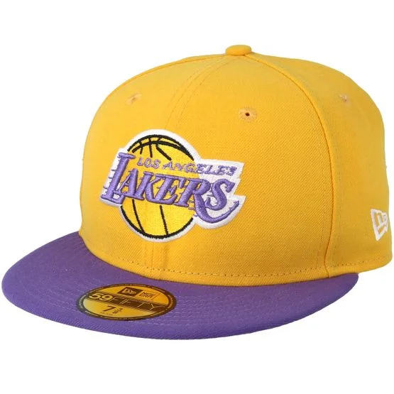 New Era - LA Lakers 59Fifty Basic Yellow/Purple Fitted Fitted Yellow Cap - NBA @ Hatstore