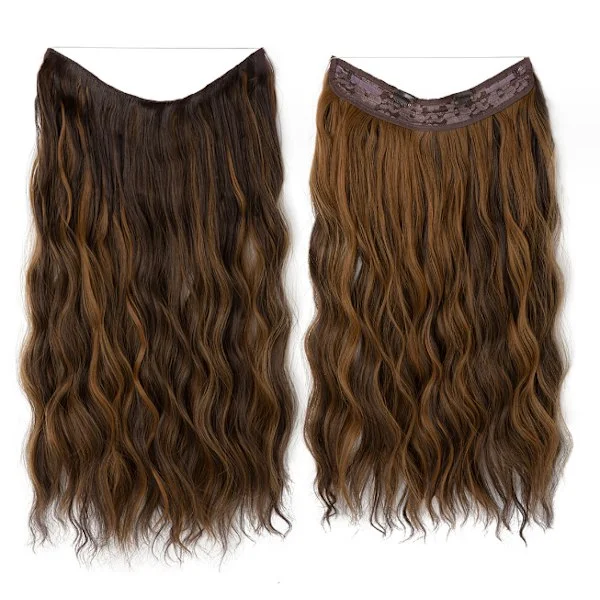 Mix Brown Wire Hair Extensions Human Hair Clip in Hair Extensions Dark Brown