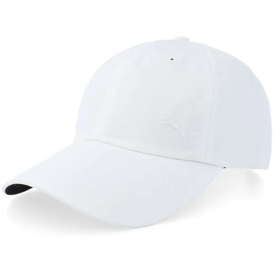 Puma - White unconstructed Caps - Womens Sport Cap White Dad Cap @ Hatstore