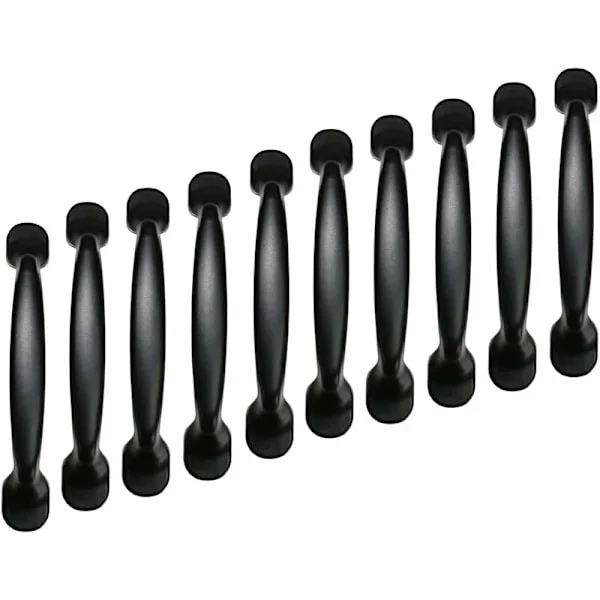 10x 96mm Svarta Köksluckor Dörrhandtag Skåp Låda Sovrumsmöbler Draghandtag