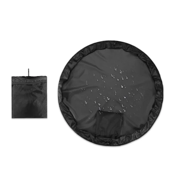Vattentät skötbädd (130 cm diameter) för våtdräkter, vattensporttillbehör, surfing, dykning, klädförvaring och båthytter