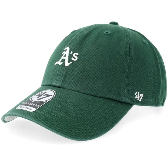 47 Brand - MLB - Green - unconstructed - Cap - Oakland Athletics Base Runner Clean Up Dark Green Dad Cap - Hatstore