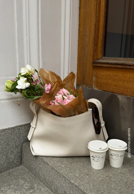 BUBBLEROOM-Faux Leather Tote Bag-Cream-Onesize