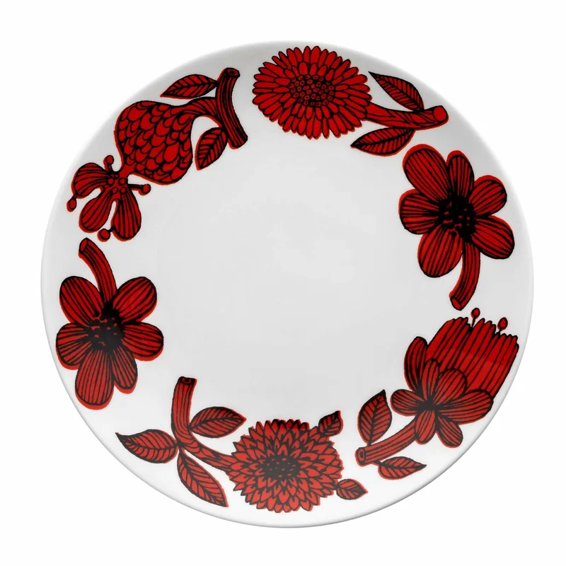 Gustavsberg Röd Aster tallrik, 18 cm | Dukning & Servering > Tallrikar | Bagaren och Kocken