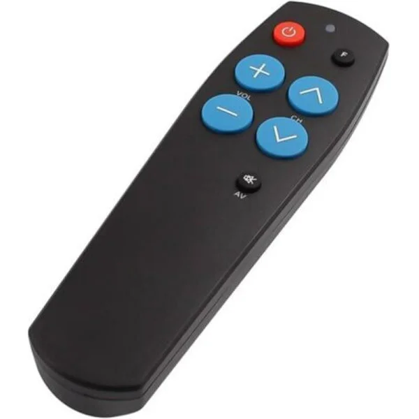 Universal fjernbetjening til ældre, med store knapper, nem at bruge og opsætte, universal fjernbetjening til ældre, til tv og infrarød (LGL)