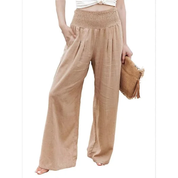 Dam Linne Palazzo Byxor Khaki L